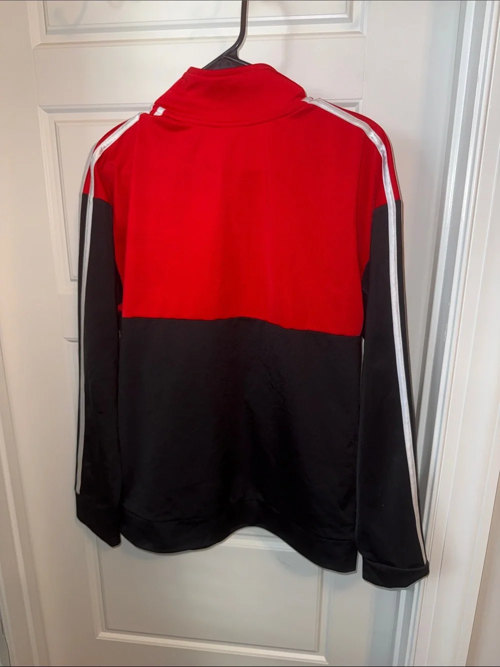 adidas Kids Red and Black Colorblock Track Jacket XL 18/20